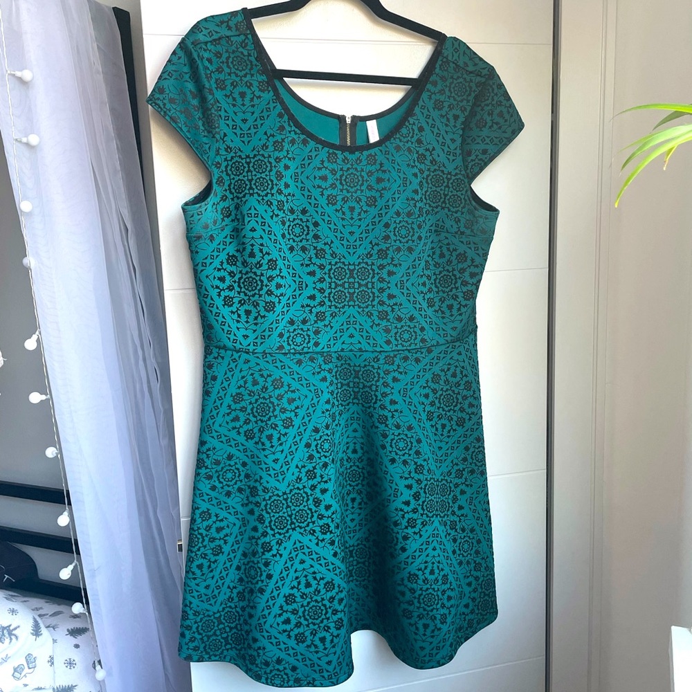 XXL Turquoise Velvet Dress